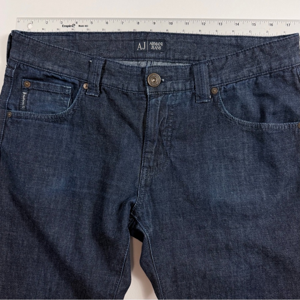 Armani Jeans Men’s Dark Wash Denim – Made in Italy – 34 Waist (Hemmed) Short - Picture 9 of 13